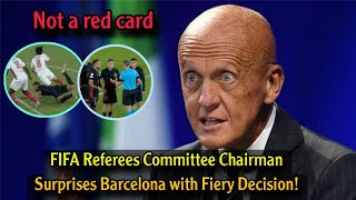 FIFA Referees Committee Chairman gives Barcelona fans good news after Monaco match referee decision [upl. by Colier]