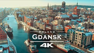 Gdansk Poland 🇵🇱  by drone 4K [upl. by Ameyn]