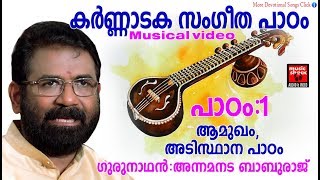 കർണ്ണാടക സംഗീത പാഠം  1  Carnatic Music Lessons For Beginners  Carnatic Lessons For Beginners [upl. by Ahsrat847]