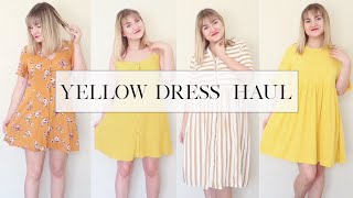 Yellow Dress Try On Haul [upl. by Nikolaos]