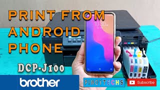 BROTHER DCPJ100  PRINT From Android Phone with Settings Explained Tagalog [upl. by Omrelliug]