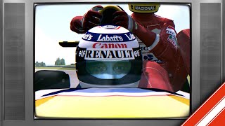 Mansell Gives Senna a Ride  1991 British Grand Prix  Assetto Corsa F1 VR [upl. by Donoho]