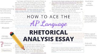 How to Ace the AP Language Rhetorical Analysis Essay  Annotate With Me [upl. by Kerwinn]