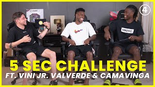 Camavinga Valverde amp Vinícius Jr PLAY the 5 Second Challenge [upl. by Arica]