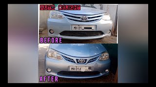 Toyota Etios Front And Rear Bumper Replacement and Painting Work [upl. by Pevzner]