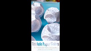 Hattifant St Patricks Day TRISKELE PAPER GLOBES  Tutorial 2 [upl. by Harelda]