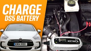 How To Charge Battery Citroen DS4 DS5 or Peugeot 3008 5008 [upl. by Judon]