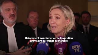 «Le parquet est extrêmement outrancier» Marine Le Pen réagit à la peine dinéligibilité requise [upl. by Aihsekyw205]