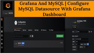 Grafana MySQL Tutorial  Configure MySQL Data Source for Grafana Dashboard [upl. by Sinnelg]