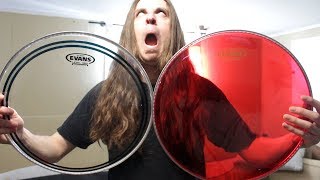 Drumhead Comparison  Evans EC2 vs Hydraulic [upl. by Orling]