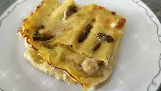 Come fare le LASAGNE AL FORNO Pasta secca ASPARAGI GAMBERETTI BESCIAMELLA SENZA BURRO Ricetta Facile [upl. by Ettedranreb]