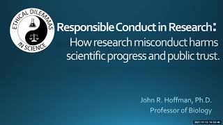 Responsible Conduct in Research  How research misconduct harms scientific progress and public trust [upl. by Mellman]