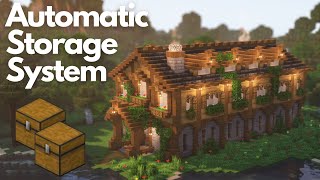 AUTOMATIC STORAGE SYSTEM  Minecraft Tutorial  Java amp Bedrock 121 [upl. by Countess]