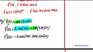 Trigonometrik TürevÖrnekler 116 [upl. by Roper]