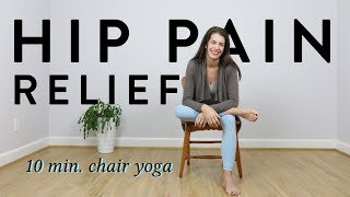 Chair Yoga Exercises for Hip Pain [upl. by Eciral]