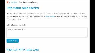 Http status code checker  Free SEO tool [upl. by Adnoyek]