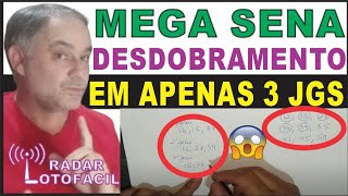 Em Apenas 3 Jgs Desdobramento Para Mega Sena Simples E Fácil [upl. by Ekram427]