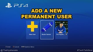 How To Add New PSN User Accounts on PS4  Playstation Tutorial for Additional Master Profile [upl. by Cerracchio169]