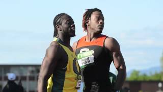 DeAnthony Thomas Runs 100m at Oregon Twilight Meet [upl. by Nais]