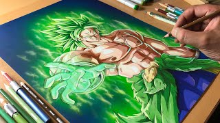 Drawing BROLY  Dragon Ball Super Artwork  Timelapse  Artology [upl. by Airtened161]