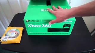 Xbox 360 Slim Unboxing Gamestop Refurbished [upl. by Leay]