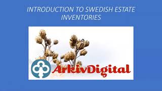 Introduction to Swedish Estate Inventories [upl. by Nylaj]