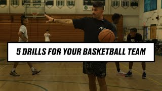 5 DRILLS THAT WILL HELP YOUR BASKETBALL TEAM [upl. by Zea661]