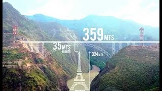 Worlds Highest Railway Bridge  Chenab Bridge in JampK [upl. by Leach956]