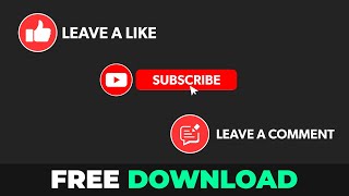 FREE YouTube Subscribe Button Like Button Comment Animation Template  Green Screen Free Video [upl. by Assilac811]