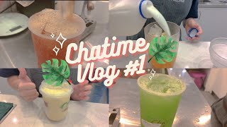 Day In The Life Of A Bubble Tea Barista  Chatime Café Vlog ☕️💜 [upl. by Ciredec]