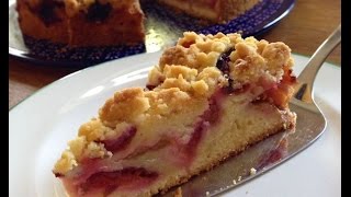 PflaumenStreuselkuchen backen Rezept  Plum Crumble Cake Recipe  ENG SUBS [upl. by Press]