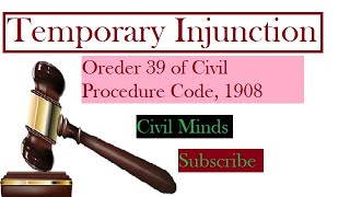 Temporary Injunction order 39 CPCNandan DuttaJUDICIARY LAWEdushine Lawcivil procedure code [upl. by Gorges855]