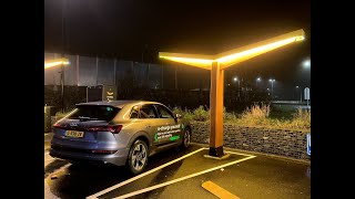 Winter fast charging test with the Audi etron 55 2019 at Fastned [upl. by Echikson]