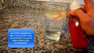 experimento de química agua aceite y jabón [upl. by Lytsyrk665]