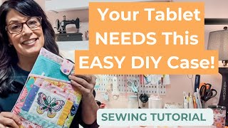 Your Tablet NEEDS This DIY Case Easy sewing tutorial [upl. by Gintz]