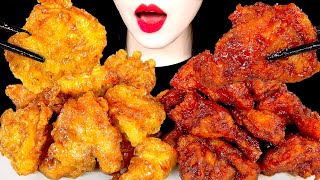 ASMR KYOCHON RED amp HONEY FRIED CHICKEN 교촌치킨 레드 amp 허니순살 먹방 MUKBANG EATING SOUNDS 咀嚼音  ZOEY ASMR [upl. by Manlove]