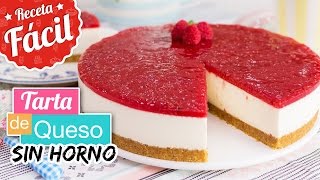 TARTA DE QUESO SIN HORNO  Receta fácil  Quiero Cupcakes [upl. by Aihsetan]