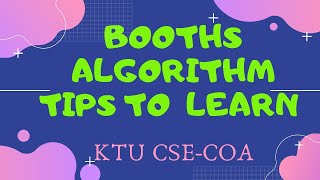 Booths multiplication algorithm MADE EASY  KTU CSE COA Module 2 Malayalam [upl. by Bust]