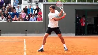 Roger Federer  practice session in high definition [upl. by Ainos345]