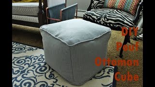 DIY Pouf Ottoman Cube [upl. by Gerhardine]