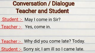 Conversation Between Teacher And Student  Dialogue Between Teacher And Student In English [upl. by Oiramed]