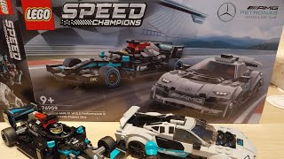 Lego speedchampions 76909 MercedesAMG F1 W12 E Performance amp MercedesAMG Project One [upl. by Onfroi593]