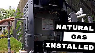 NATURAL GAS CONNECTED TO RAYPAK SWIMMING POOL HEATER [upl. by Avivah649]