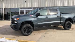 2019 Shadow Gray Metallic Chevy Silverado 1500 Custom Trail Boss at Dale Howard Auto Center [upl. by Enelehs]