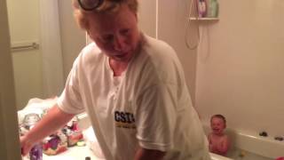 Toddler makes grandma gag while cleaning drain [upl. by Herve]