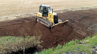 CAT D6K2 Dozer Filling in Ditch [upl. by Cristian]