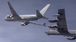 KC135 Stratotanker in Action  Aircraft Air Refueling [upl. by Eidson]