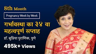 गर्भावस्था का ३४ वा सप्ताह  Pregnancy Week by Week  3rd Trimester 8th Month Dr Supriya Puranik [upl. by Arlon]