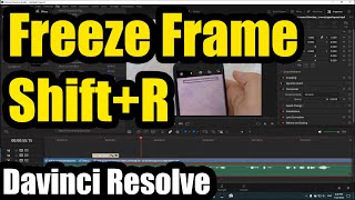 Freeze Frame Davinci Resolve Shift  R [upl. by Irvin]