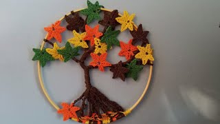 The Life of tree macrame wall hanging decor  Easy step by step tutorial [upl. by Enilrek]